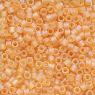 Miyuki Delica Seed Beads 15/0 Matte Cantaloupe AB DBS852 4 Grams