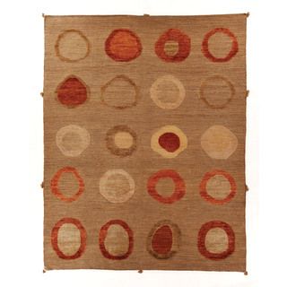 Safavieh Hand knotted Santa Fe Beige Wool Rug (6 X 9)