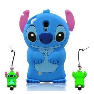I Need 3D Adorable Stitch & Lilo Soft Silicon Case Cover Compatible for Samsung Galaxy S4 SIV i9500(Sky Blue) Cell Phones & Accessories
