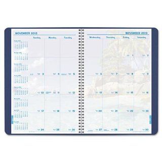 Day Timer Coastlines Monthly Wire Bound Planner, Blue, Folio Size, 8 x 11.875 Inches Pages, January 2013 Start (D32286130101A)  Appointment Books And Planners 