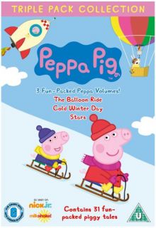 Peppa Pig Triple The Balloon Ride / Cold Winter Day / Stars      DVD
