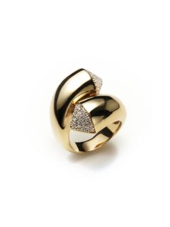 Crystal Spike Wrap Ring by Noir Jewelry