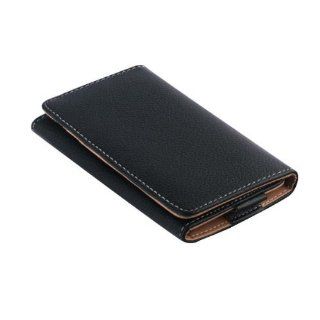 Generic Synthetic PU Leather Wallet Case Pouch with Card Slot Compatible for Apple iPhone 4 4G 4S Color Black Cell Phones & Accessories