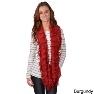 Journee Collection Womens 100 Percent Acrylic Fringed Knit Infinity Scarf