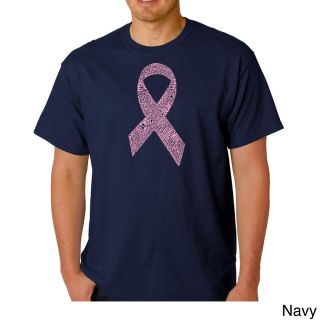 Los Angeles Pop Art Mens Cancer Ribbon T shirt