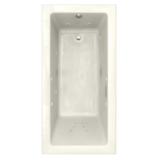 American Standard Studio 72 in L x 36 in W x 22.5 in H Linen Acrylic Rectangular Drop In Whirlpool Tub and Air Bath