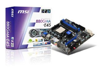 MSI AM3 USB 3.0 + SATA 6Gb/s 880G Chipset AMD Motherboard 880GMA E45 Electronics