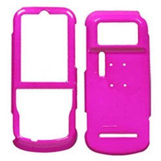 Hard Plastic Snap on Cover Fits Motorola ZN5 ZINE Solid Hot Pink T Mobile Cell Phones & Accessories