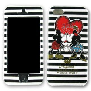 iPhone 5S & iPhone 5 Disney Mickey Mouse & Minnie Mouse Kissing with Rhinestones Cellphone Case Cell Phones & Accessories