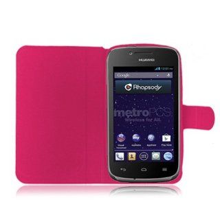 Huawei Vitria H882L Pink Leather Stand Flip Case Cell Phones & Accessories