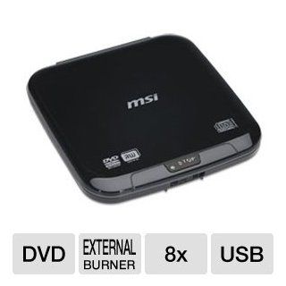 MSI External Slim Top Load USB 2.0 DVD/CD Writer UO882 BK (Black) Electronics