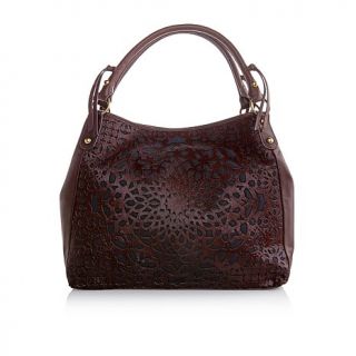 Isabella Fiore Engraved "Victoria" Leather Tote