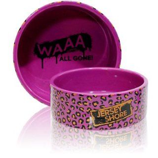 MTV's Jersey Shore "Waaa All Gone" Dog Bowl, 5 Inch, Purple Leopard  Pet Bowls 