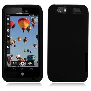 Boundle Accessory for At&t Motorola Atrix 3 MB886   Black Silicon Skin Case Protector Cover + Lf Stylus Pen +Lf Screen Wiper Cell Phones & Accessories