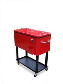 Steel Patio Cooler with Cart by Oakland Living