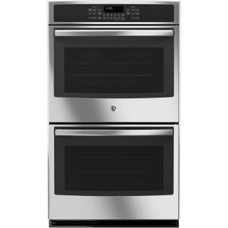 GE Self Cleaning with Steam Convection Double Electric Wall Oven (Stainless Steel) (Common 30 in; Actual 29.75 in)