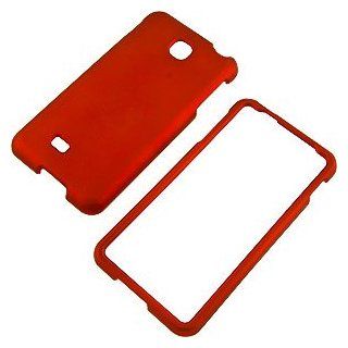 Red Rubberized Protector Case for LG Escape P870 Cell Phones & Accessories