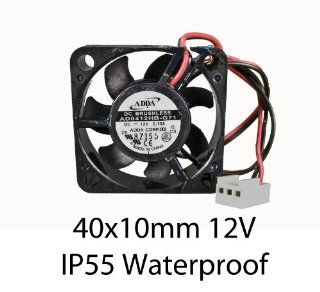 Adda 40mm x 10mm New Case Fan 12V DC 2 pin Waterproof to IP55 Ball Bearings Quiet Computers & Accessories