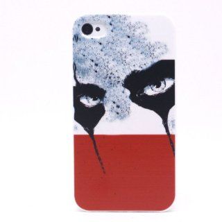 Pinlong Portrait Art Abstract Dark Circles Eye Shadow Eye Cup Hard Back Shield Case Cover for iPhone 4 4S Cell Phones & Accessories