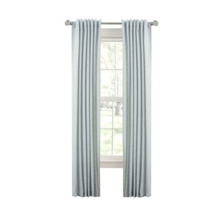 allen + roth Evington 84 in L Solid Mineral Back Tab Curtain Panel