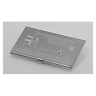 FRANK LLOYD WRIGHT Architect Designed HOLLYHOCK Silver BUSINESS CARD CASE  Business Card Holders 