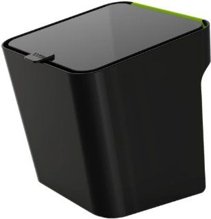 Ucan Compost Food Bin with 4 Boxes of Untrash Bags, Glossy Black Kitchen & Dining