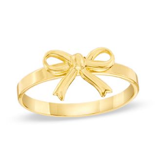 Bow Ring in 14K Gold   Size 7   Zales