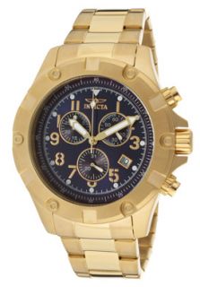 Invicta 13620  Watches,Mens Specialty Chronograph Blue Dial 18k Gold Plated Stainless Steel, Chronograph Invicta Quartz Watches