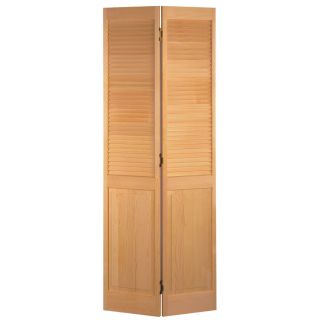 ReliaBilt Louver/Panel Solid Core Pine Bifold Closet Door (Common 80.75 in x 24 in; Actual 79 in x 23.5 in)