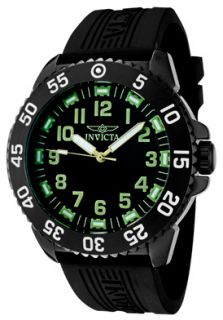 Invicta 1102  Watches,Mens Pro Diver Black Dial Black Polyurethane, Casual Invicta Quartz Watches