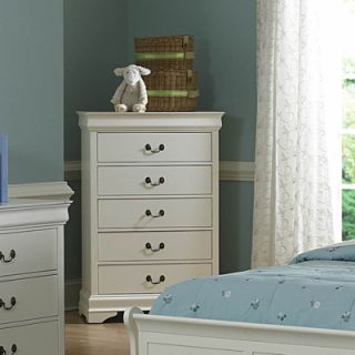 Woodbridge Home Designs Marianne 5 Drawer Chest 539BK 9 / 539W 9 Finish White