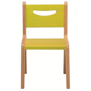 Whitney Plus 12 Birchwood Classroom Chair CR2512 Seat Color Electric Lime