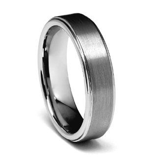 6mm Rounded Edge Cobalt Free Tungsten Carbide Comfort fit Wedding Band Ring (Size 5 to 14) The World Jewelry Center Jewelry
