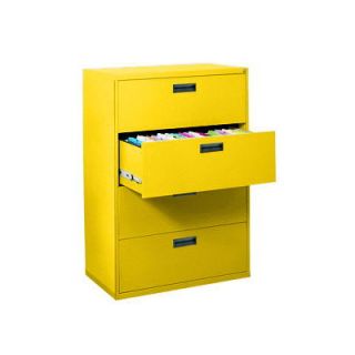 Sandusky 400 Series 4 Drawer  File Cabinet E204L Finish Yellow