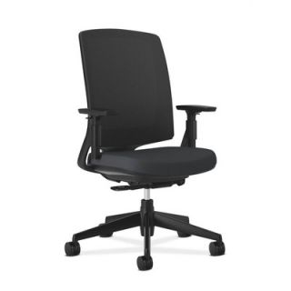 HON Lota Mid Back Work Chair HON228 Frame Finish Black, Seat Color Black