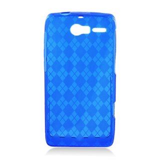 Blue Candy Skin TPU Gel Case Cover for Motorola Razr M XT907 +Stylus Cell Phones & Accessories