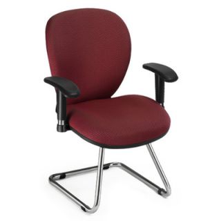 OFM ComfySeat Guest Chair 645 Fabric Burgundy