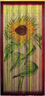 Asli Arts Model BCUSF907 Sunflower Painted Bamboo Curtain (Discontinued by Manufacturer)  Outdoor Decor  Patio, Lawn & Garden
