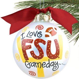 Florida State Seminoles (FSU) Silver Gameday Christmas Ornament  Sports Fan Hanging Ornaments  Sports & Outdoors