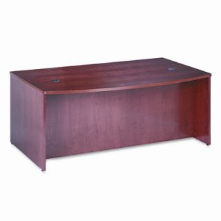 HON BW Veneer Series Bow Front Executive Desk Shell BSXBW2111HH Finish Bourb
