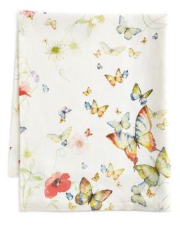 Floral/Butterfly Bed Scarf, 50 x 60   Villa di Borghese
