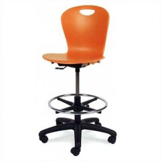 Virco Height Adjustable Lab Stool with Lumbar Support ZLABX