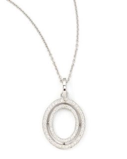 Signature Small Oval Diamond Pendant Necklace, 18   Ivanka Trump