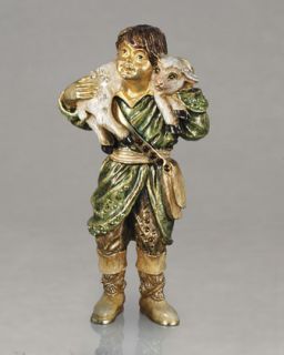 Shepherd Boy Figurine   Jay Strongwater