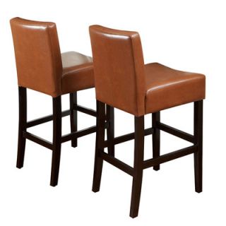 Home Loft Concept Georgia Leather Bar Stool (Set of 2) NFN1302 Seat Finish H