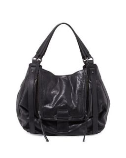 Jonnie Leather Hobo Bag, Black   Kooba