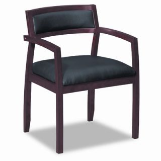 HON Basyx Wood Guest Chairs with Leather Seat/Back BSXVL852HST11 Finish Maho