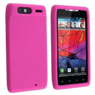 Silicone Skin Case Compatible with Motorola Droid RAZR XT910/XT912, Hot Pink Cell Phones & Accessories