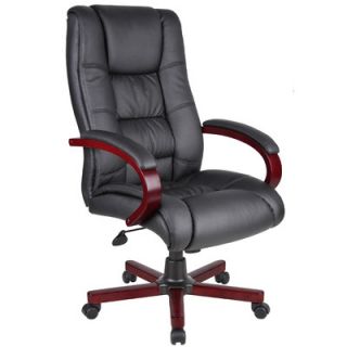 Boss Office Products High Back Executive Chair B8991 C / B8991 M Finish Cherry