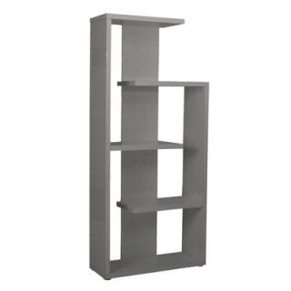 Eurostyle Robbie 69.25 Bookcase 34034GRY / 34034WHT Finish Gray Lacquer